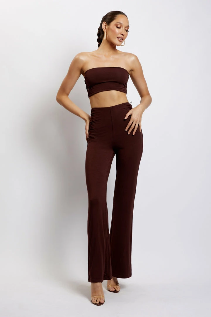 WXI Eleanor Tie Up Side Bandeau - Chocolate Two Piece Sets 6 WXI Eleanor Tie Up Side Bandeau - Chocolate Two Piece Sets