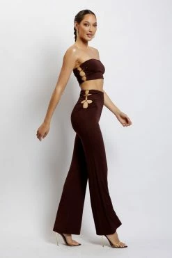 WXI Eleanor Tie Up Side Bandeau - Chocolate Two Piece Sets 16 WXI Eleanor Tie Up Side Bandeau - Chocolate Two Piece Sets