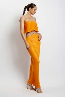 JLW Two Piece Sets Dayana Diamante Maxi Skirt - Mandarin 16 JLW Two Piece Sets Dayana Diamante Maxi Skirt - Mandarin