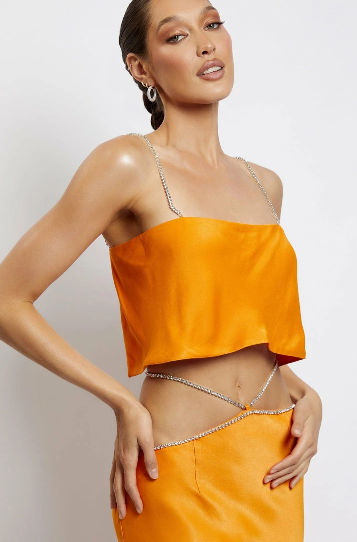 JLW Dayana Straight Cut Crop Top - Mandarin 5 JLW Dayana Straight Cut Crop Top - Mandarin