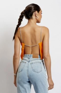 JLW Dayana Straight Cut Crop Top - Mandarin 12 JLW Dayana Straight Cut Crop Top - Mandarin