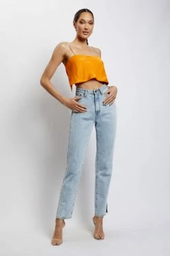 JLW Dayana Straight Cut Crop Top - Mandarin 18 JLW Dayana Straight Cut Crop Top - Mandarin