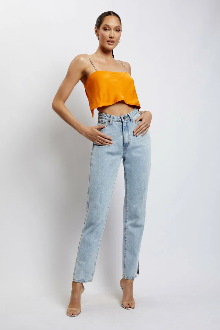 JLW Dayana Straight Cut Crop Top - Mandarin 9 JLW Dayana Straight Cut Crop Top - Mandarin