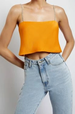 JLW Dayana Straight Cut Crop Top - Mandarin 16 JLW Dayana Straight Cut Crop Top - Mandarin