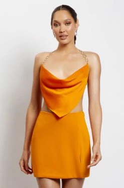 QNG Romee Mini Skirt - Mandarin Two Piece Sets