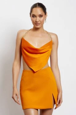 QNG Romee Mini Skirt - Mandarin Two Piece Sets