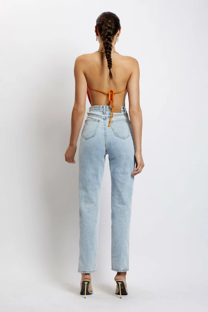 WNT Brianna Cowl Gold Chain Top - Mandarin Two Piece Sets 2 WNT Brianna Cowl Gold Chain Top - Mandarin Two Piece Sets