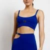 QNG Two Piece Sets Blythe Double Strap Crop Top - Cobalt Blue