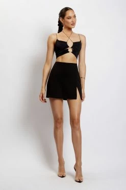 WXI Phoenix Cut Out Ruched Crop Top - Black 11 WXI Phoenix Cut Out Ruched Crop Top - Black