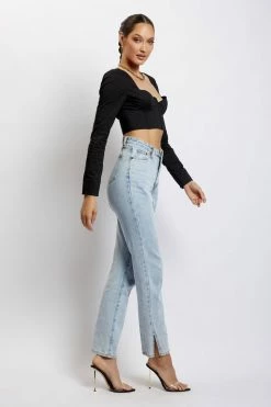 QNG All Tops Zahara Corset Shirt - Black 12 QNG All Tops Zahara Corset Shirt - Black