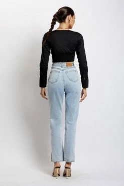 QNG All Tops Zahara Corset Shirt - Black 10 QNG All Tops Zahara Corset Shirt - Black