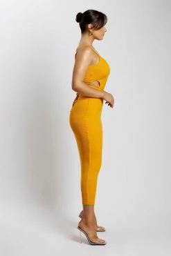 WXI Abbey Maxi Cut Out Dress - Mango DRESSES 15 WXI Abbey Maxi Cut Out Dress - Mango DRESSES