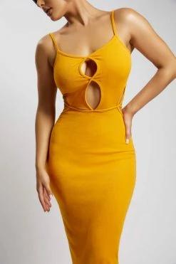 WXI Abbey Maxi Cut Out Dress - Mango DRESSES 14 WXI Abbey Maxi Cut Out Dress - Mango DRESSES