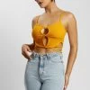 WXI Ayesha Cut Out Singlet - Mango All Tops