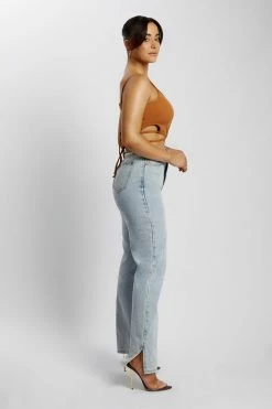 WXI Ayesha Cut Out Singlet - Biscuit All Tops