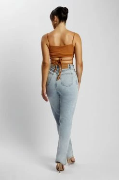 WXI Ayesha Cut Out Singlet - Biscuit All Tops