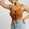 WXI Ayesha Cut Out Singlet - Biscuit All Tops