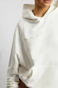 QNG Sweaters & Hoodies Monika Loopback Oversized Hoodie - White