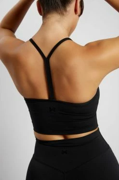 MGH Edena V Back Crop Top - Black