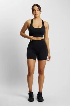 MGH Athleisure Thea Racerback Crop Top - Black