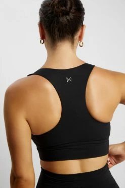 MGH Athleisure Thea Racerback Crop Top - Black