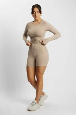 MGH Carly Bike Shorts - Taupe 17 MGH Carly Bike Shorts - Taupe