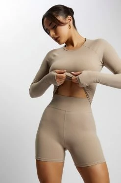 MGH Venus Long Sleeve Top - Taupe Long Sleeve Tops