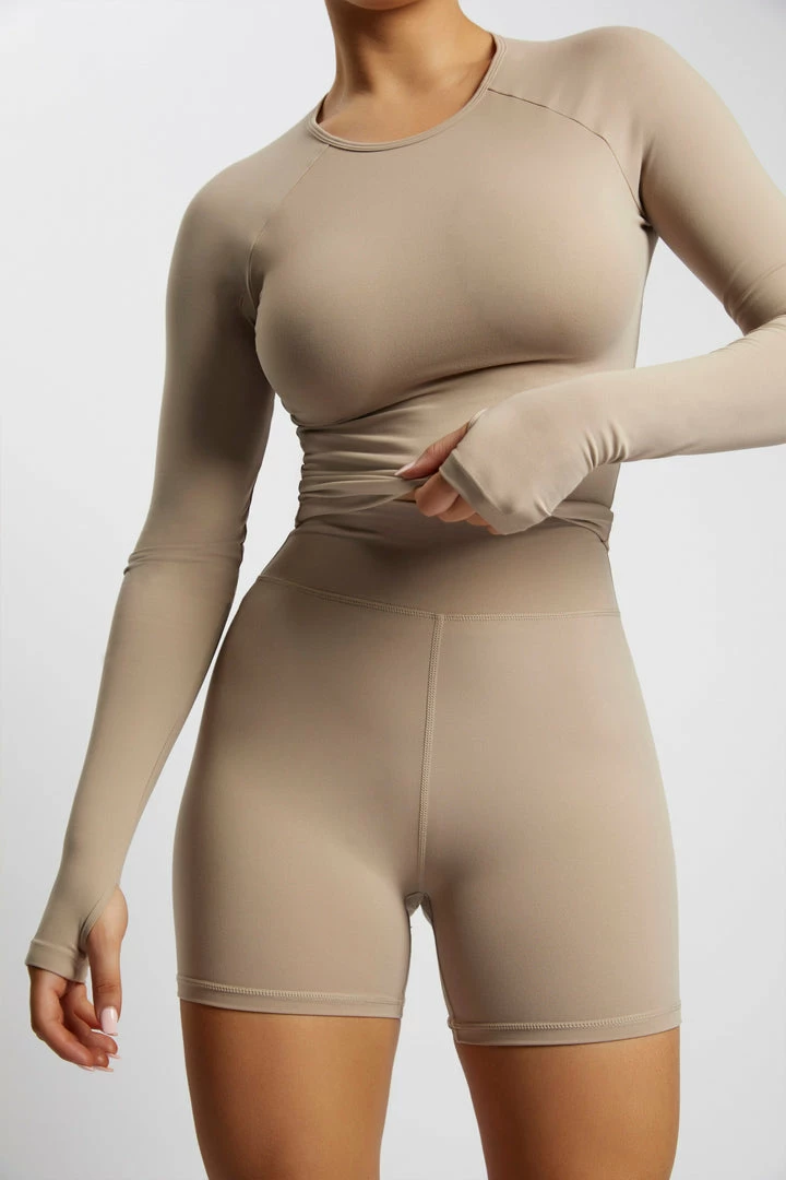 MGH Carly Bike Shorts - Taupe 7 MGH Carly Bike Shorts - Taupe