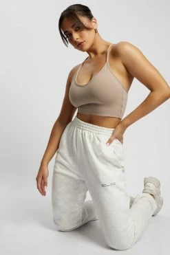 QNG Sweaters & Hoodies Jesy Loopback Oversized Jogger - Grey Marle