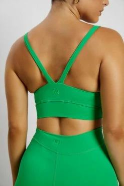 MGH Activewear Tops Elise V Back Cami Crop Top - Bright Green