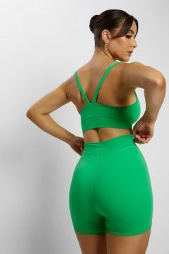 MGH Activewear Tops Elise V Back Cami Crop Top - Bright Green