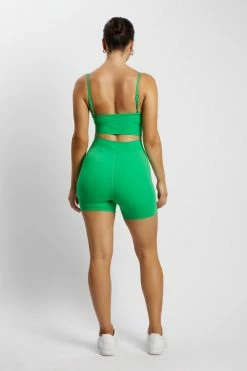 MGH Athleisure Summer V Front Crop Top - Bright Green