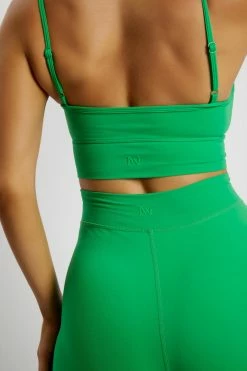 MGH Athleisure Summer V Front Crop Top - Bright Green