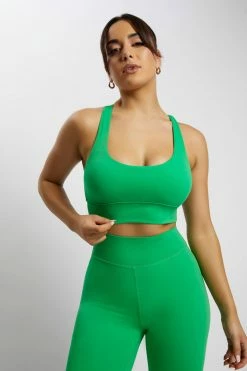 MGH Thea Racerback Crop Top - Bright Green Activewear Tops