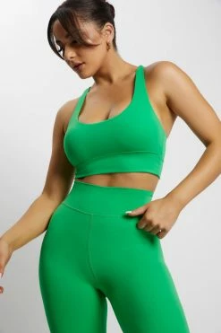 MGH Thea Racerback Crop Top - Bright Green Activewear Tops