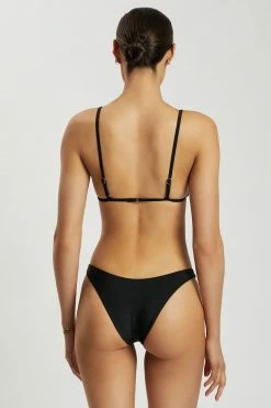 GLD Bambi Cheeky Cut Bikini Bottoms - Black MESHKI SWIM