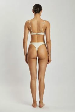 GLD Ivanna Thong Bikini Bottoms - Ivory MESHKI SWIM 15 GLD Ivanna Thong Bikini Bottoms - Ivory MESHKI SWIM