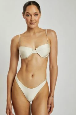 GLD MESHKI SWIM Mirabella Cupped Balconette Bikini Top - Ivory 16 GLD MESHKI SWIM Mirabella Cupped Balconette Bikini Top - Ivory