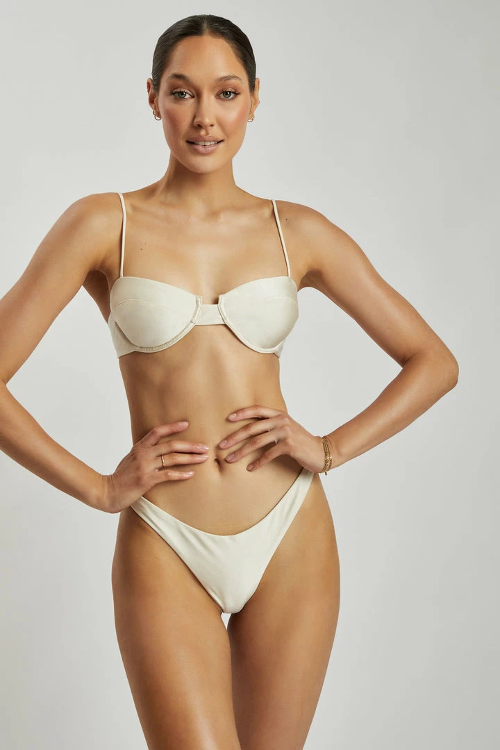 GLD MESHKI SWIM Mirabella Cupped Balconette Bikini Top - Ivory 7 GLD MESHKI SWIM Mirabella Cupped Balconette Bikini Top - Ivory
