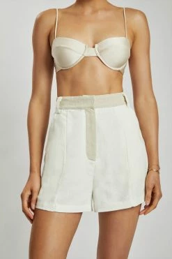 GLD MESHKI SWIM Mirabella Cupped Balconette Bikini Top - Ivory 22 GLD MESHKI SWIM Mirabella Cupped Balconette Bikini Top - Ivory