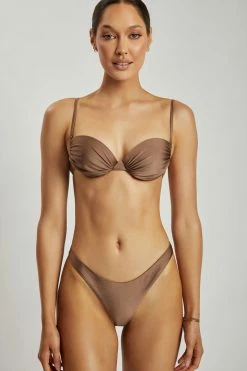 GLD MESHKI SWIM Ivanna Thong Bikini Bottoms - Chocolate 12 GLD MESHKI SWIM Ivanna Thong Bikini Bottoms - Chocolate