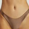 GLD MESHKI SWIM Ivanna Thong Bikini Bottoms - Chocolate