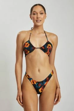 GLD Ivanna Thong Bikini Bottoms - Abstract Floral MESHKI SWIM 8 GLD Ivanna Thong Bikini Bottoms - Abstract Floral MESHKI SWIM