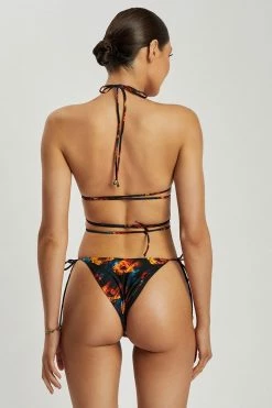 GLD Peyton Tie Up Bikini Bottom - Abstract Floral