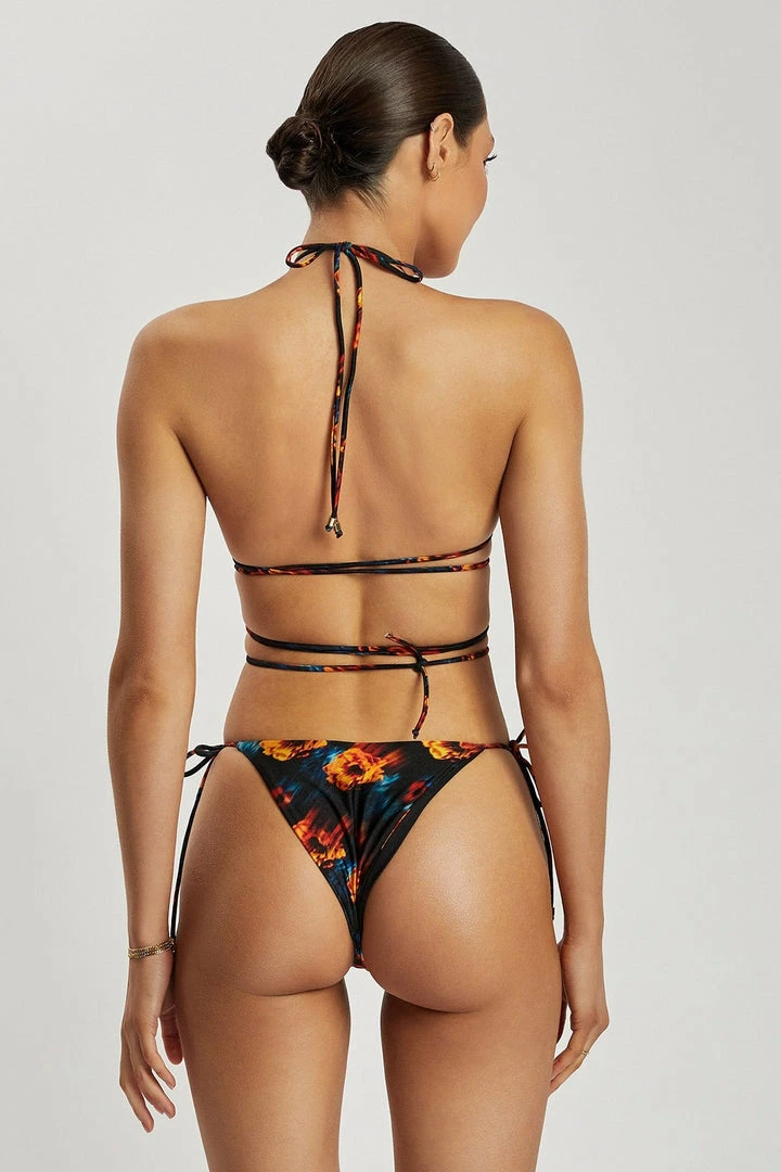 GLD Peyton Tie Up Bikini Bottom - Abstract Floral 2 GLD Peyton Tie Up Bikini Bottom - Abstract Floral