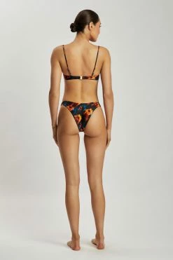 GLD Bambi Cheeky Cut Bikini Bottoms - Abstract Floral MESHKI SWIM