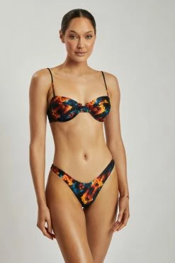 GLD Mirabella Cupped Balconette Bikini Top - Abstract Floral