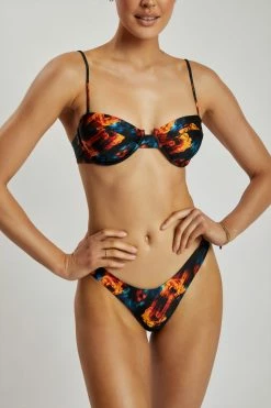 GLD Mirabella Cupped Balconette Bikini Top - Abstract Floral