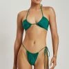 GLD MESHKI SWIM Macy Halter Tie Bikini Top - Green
