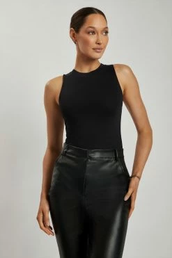 WXI Jordyn Tank Sleeveless Bodysuit - Black Bodysuits